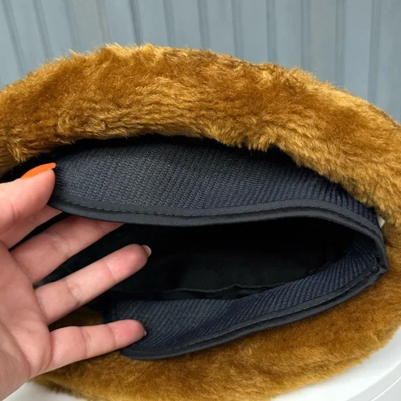 1960s Camel Faux Fur Bucket Hat Mod Union Made Medium Vintage Winter Hat - Picture 9 of 11